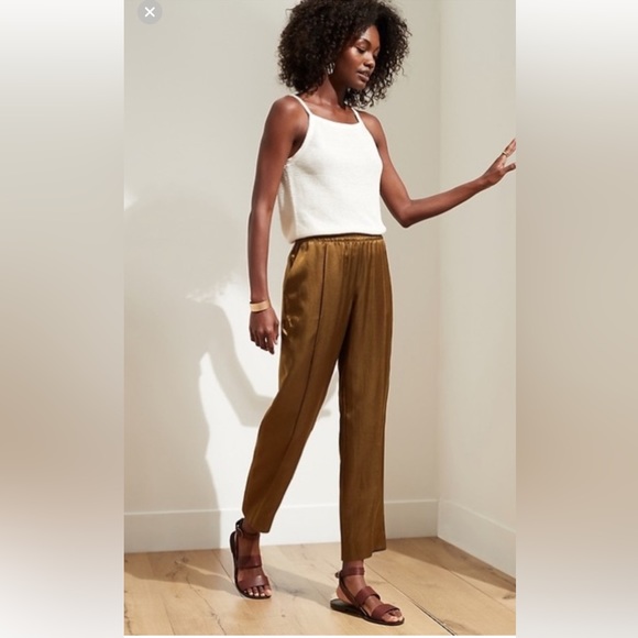 Banana Republic satin ankle pant size Small Petite - Picture 1 of 7